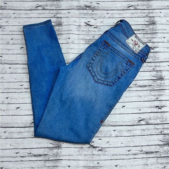 True Religion Jennie Mid Rise Curvy Skinny Jeans - Picture 1 of 13